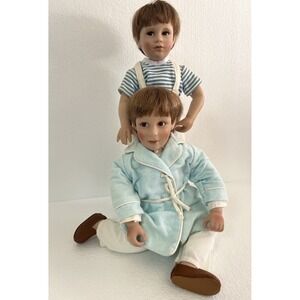 JFK Jr Danbury Mint John-John Porcelain Doll Collection by Elke Hutchens 2 Dolls